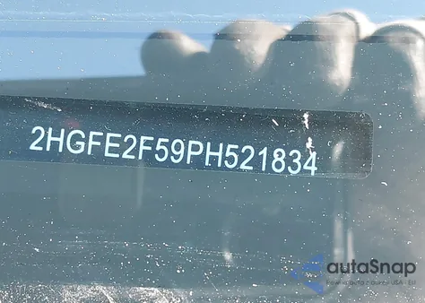 2023 Honda Civic Sport z USA, uszkodzony, nr VIN 2HGFE2F59PH521834